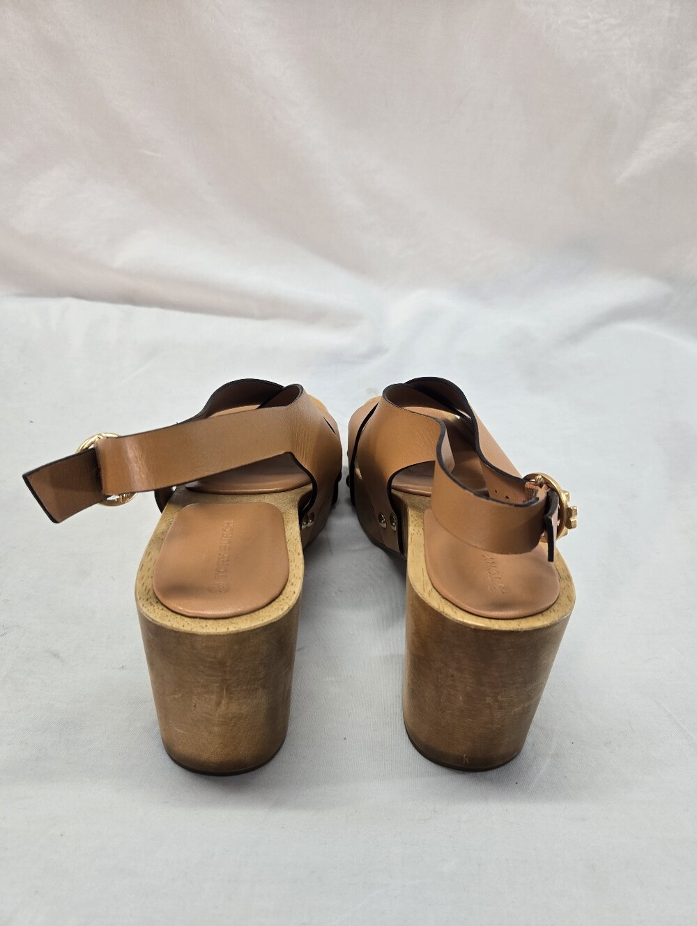 Tory Burch Blythe Women's Size 9M Brown Platform Slingback Sandal EUC - Picture 4 of 6